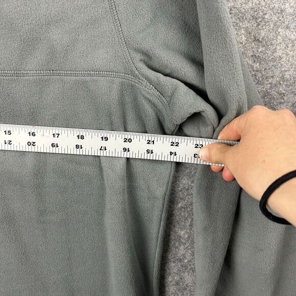 Eddie Bauer Pullover Mens Medium Fleece Snap Mock Neck Slate Gray Outdoor - Picture 4 of 11